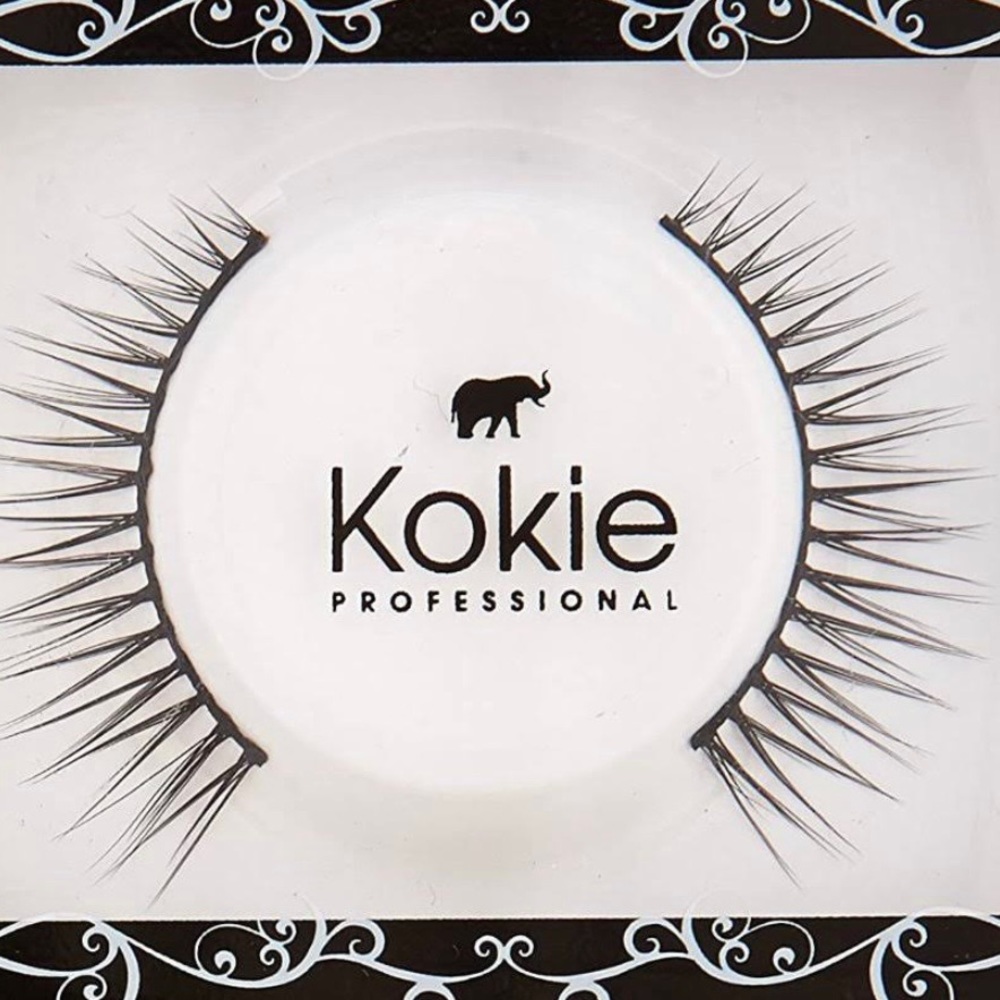 KOKIE high quality eyelash set w/adhesive NEW IN PKG FL666 black falsies